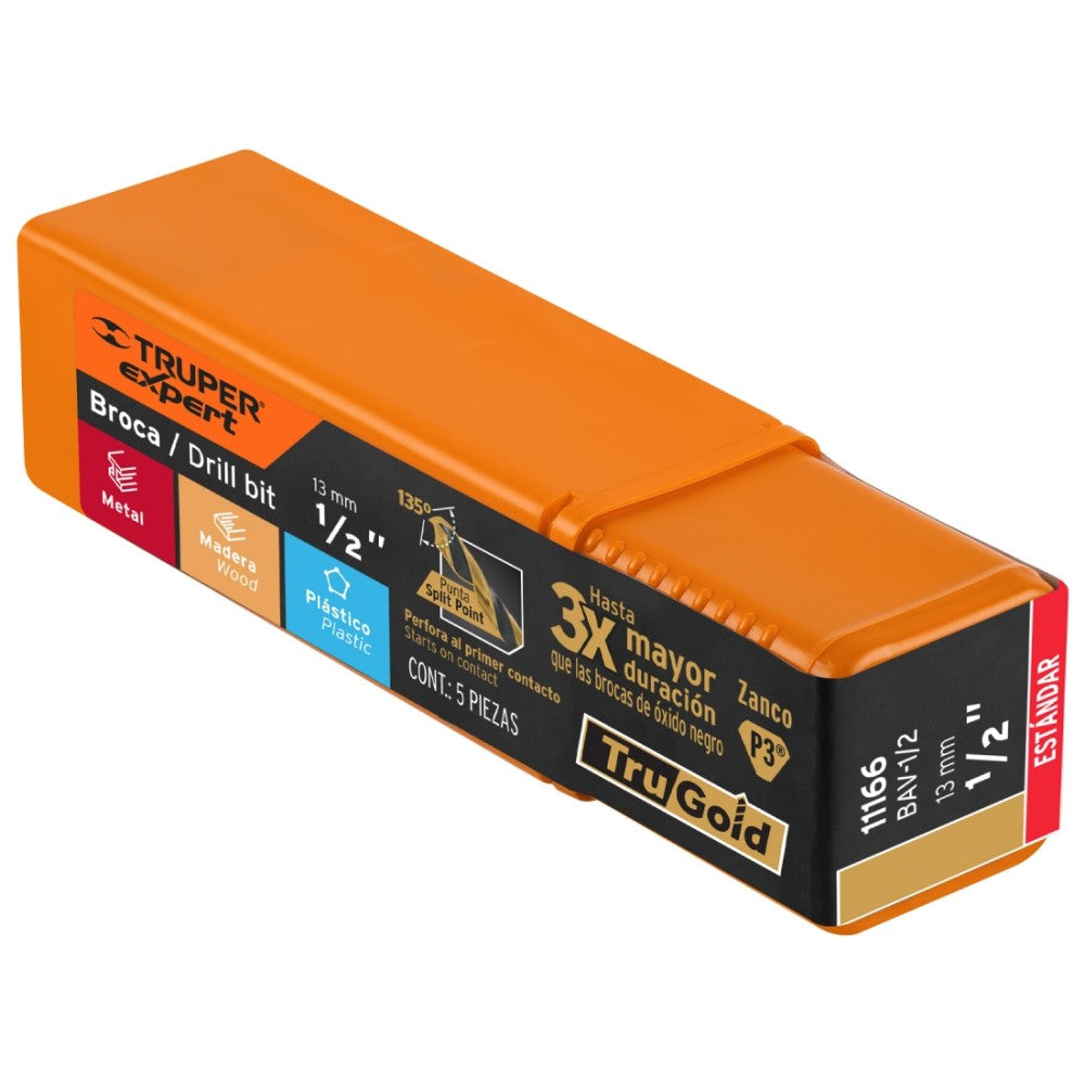 BROCA DE ALTA VELOCIDAD 1/2" MCA TRUPER HERRAMIENTAS