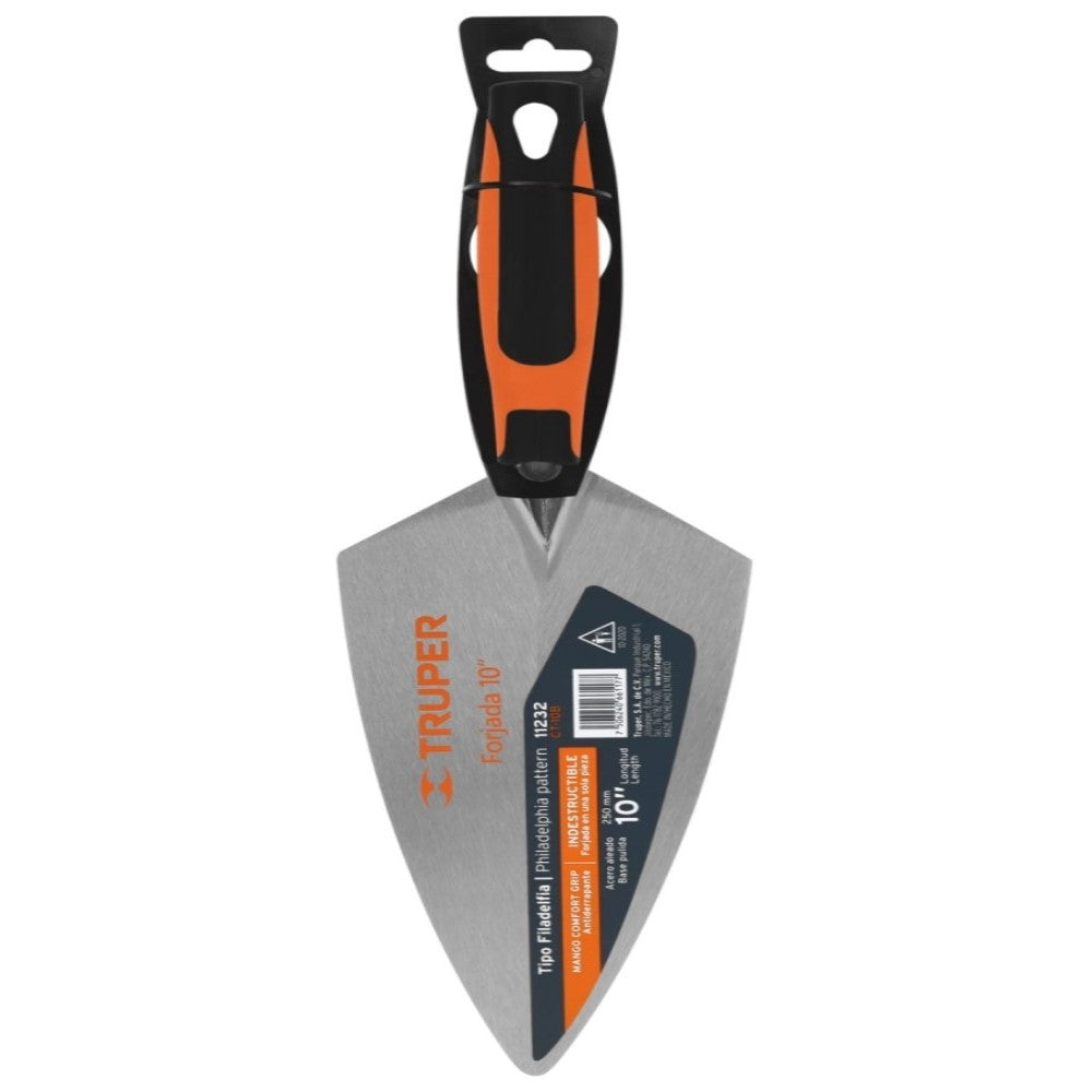 CUCHARA P/ALBAÑIL 10" FORJADA TIPO FILADELFIA CONFORT GRIP CT-10B