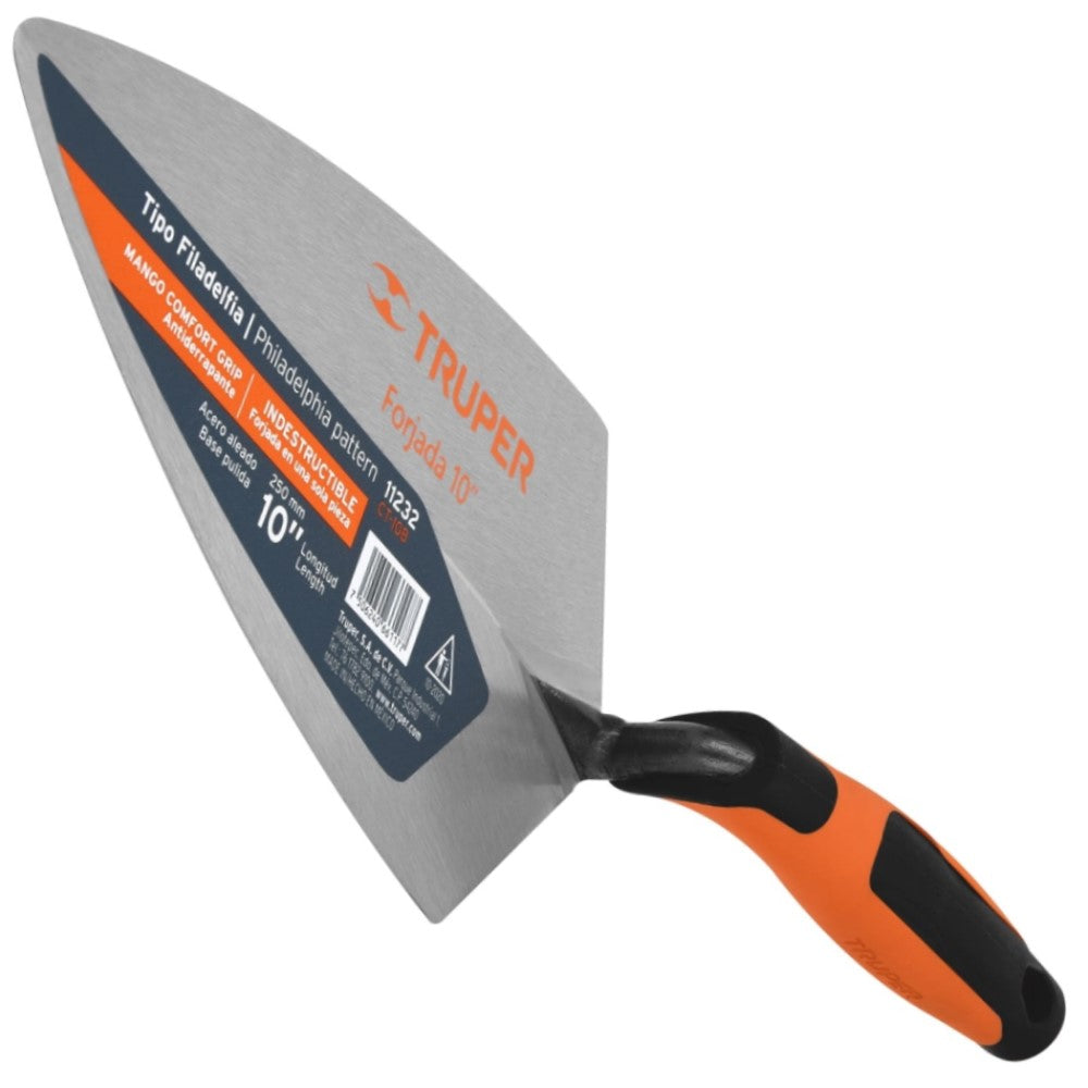 CUCHARA P/ALBAÑIL 10" FORJADA TIPO FILADELFIA CONFORT GRIP CT-10B