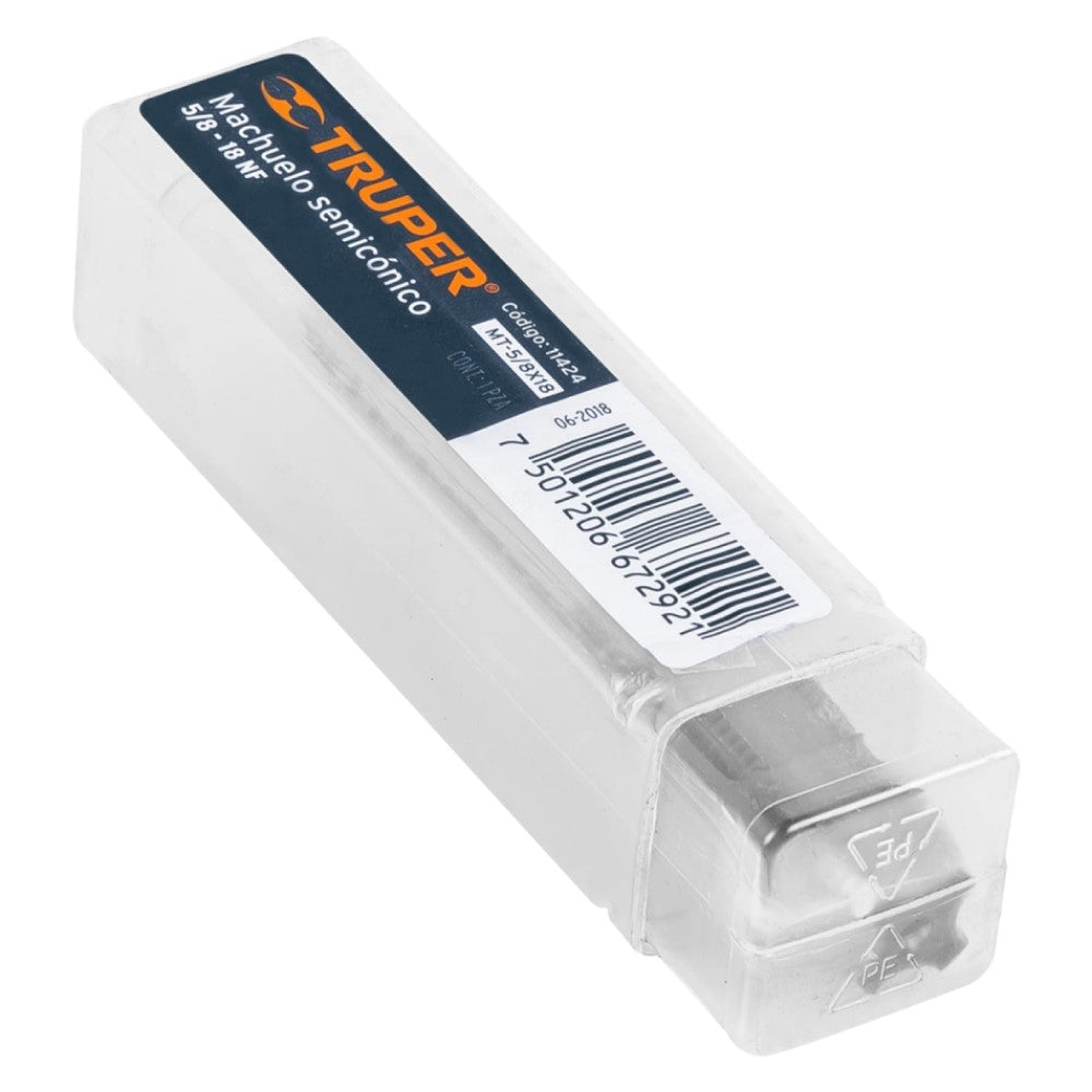 MACHUELO SEMICONICO 5/8" X 18 NF ESTUCHE INDIVIDUAL MCA TRUPER