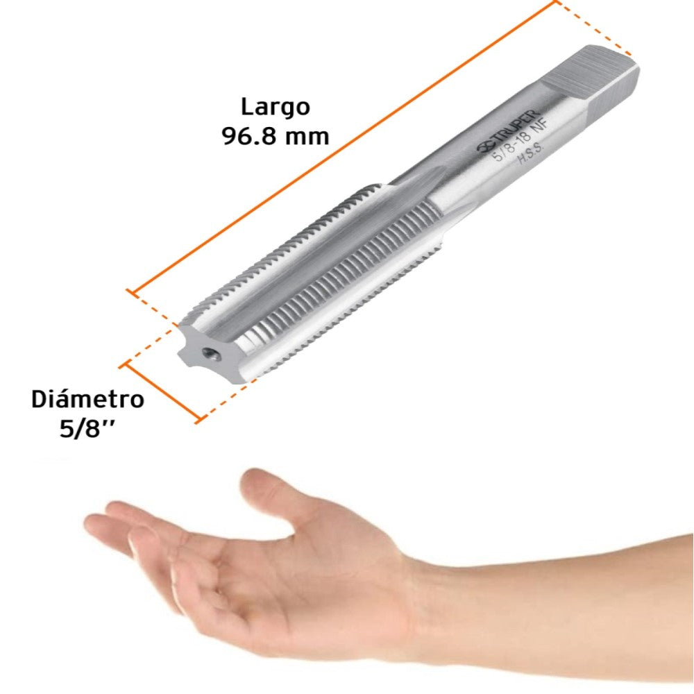 MACHUELO SEMICONICO 5/8" X 18 NF ESTUCHE INDIVIDUAL MCA TRUPER