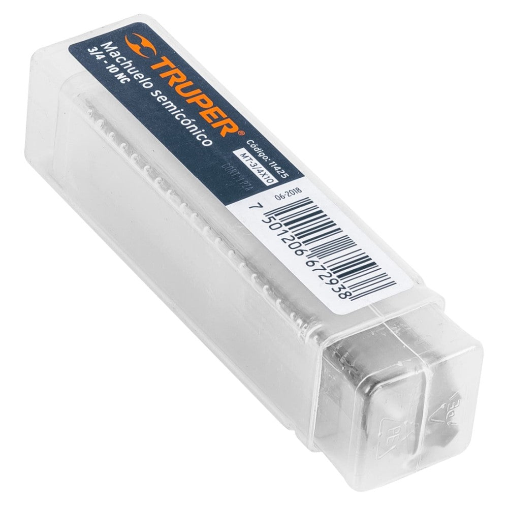 MACHUELO SEMICONICO 3/4" X 10 NC ESTUCHE INDIVIDUAL MCA TRUPER