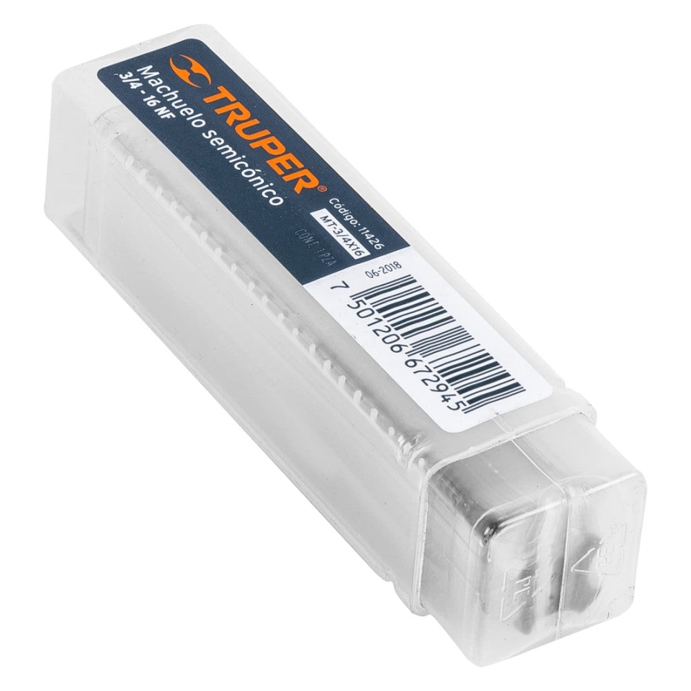 MACHUELO SEMICONICO 3/4" X 16 NF ESTUCHE INDIVIDUAL MCA TRUPER