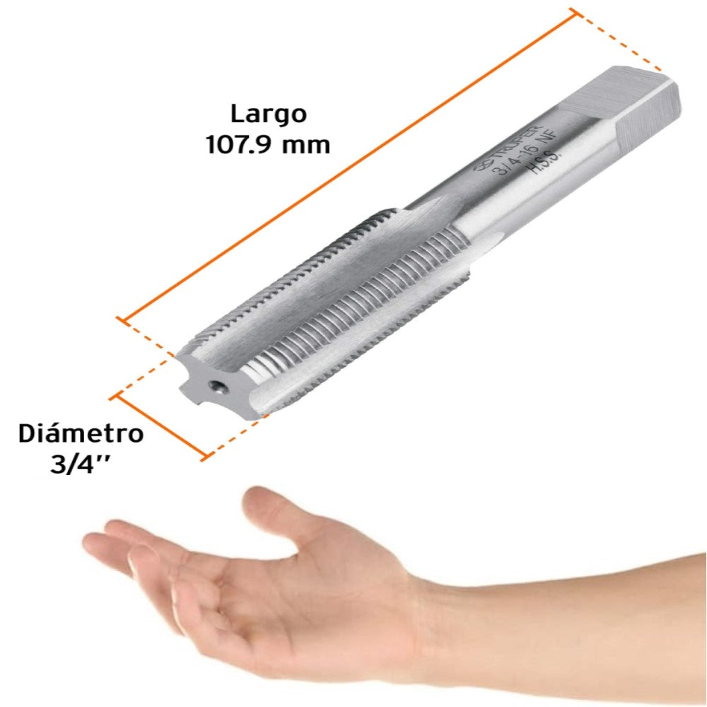 MACHUELO SEMICONICO 3/4" X 16 NF ESTUCHE INDIVIDUAL MCA TRUPER