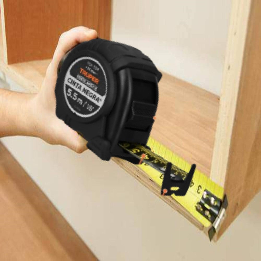 FLEXOMETRO CONTRA IMPACTOS CINTA NEGRA X-ANCHA 27MM 5.5 M FCN-55M