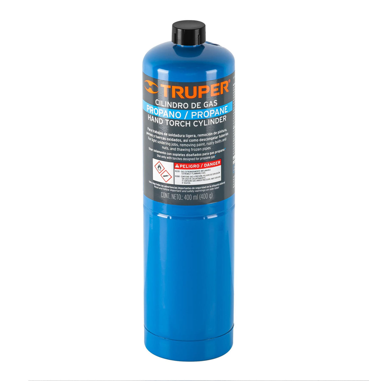 CILINDRO DE GAS PROPANO DE 400 G AZUL MCA TRUPER