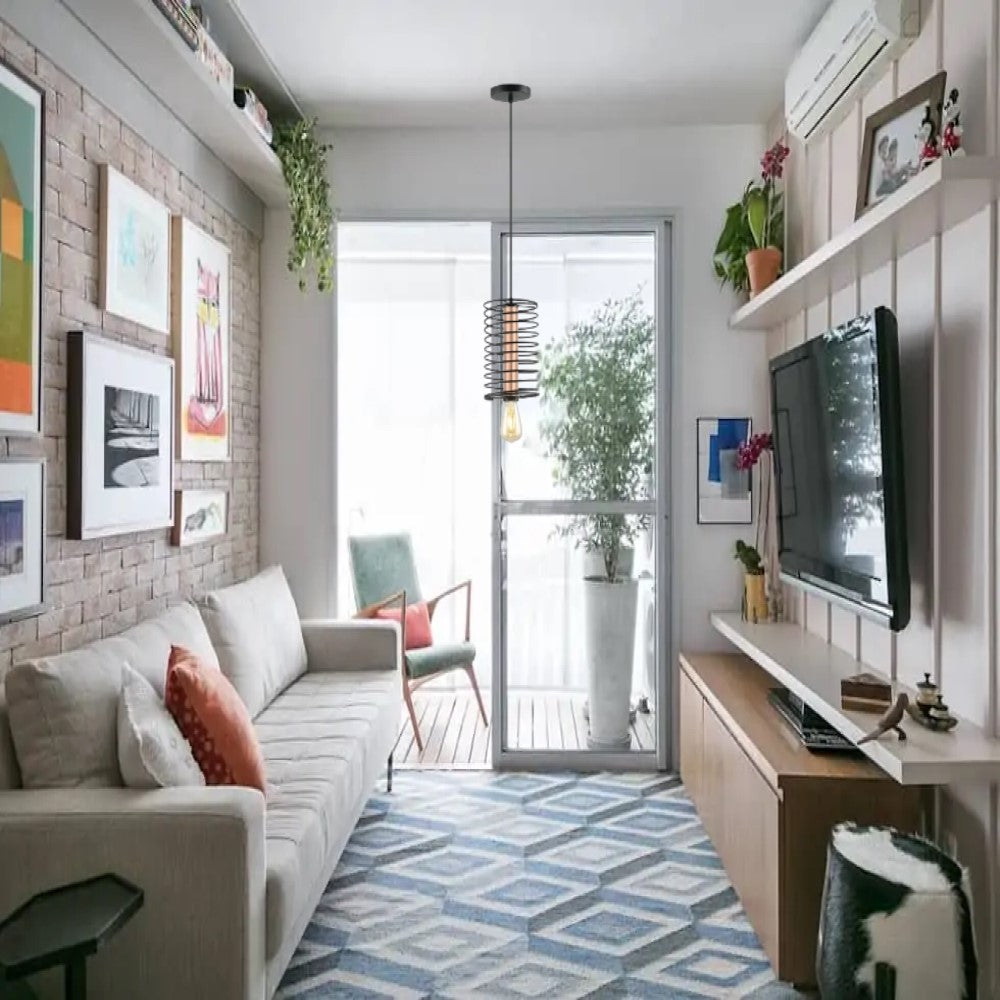 LUMINARIA COLGANTE COLOR NEGRO/COBRE 1 X 60 W CLOE