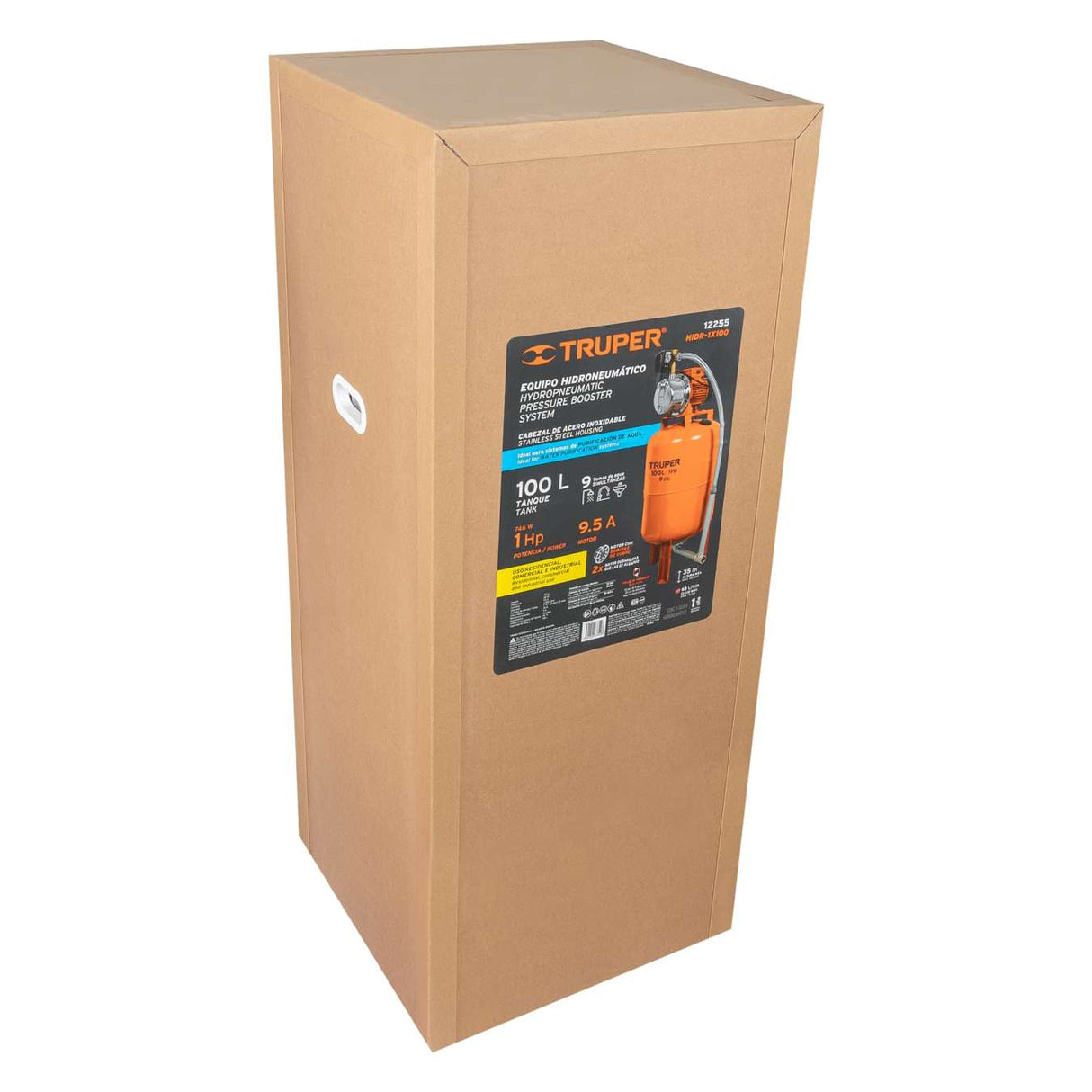 BOMBA HIDRONEUMATICA 1HP 100 LITROS HIDR-1X100 MCA TRUPER