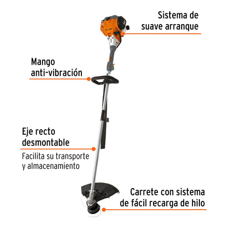 DESBROZADORA A GASOLINA 30CC 1.2HP 17" CORTE RECTO DES-30R 12497 TRUPER