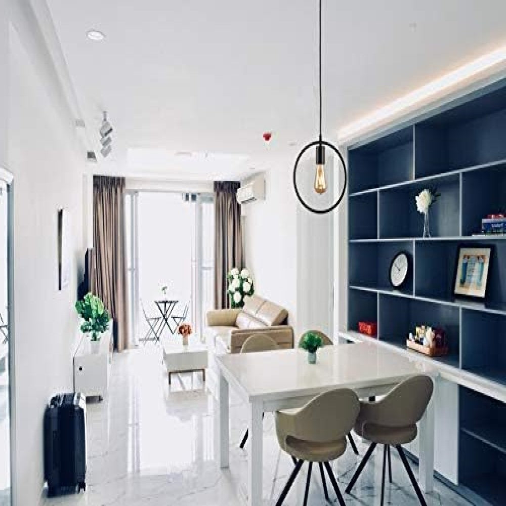 LUMINARIA COLGANTE COLOR NEGRO/COBRE 1 X 60 W ATENAS