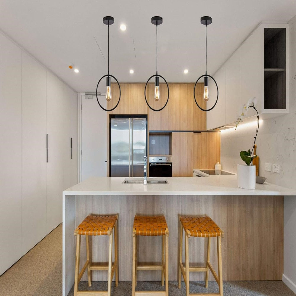 LUMINARIA COLGANTE COLOR NEGRO/COBRE 1 X 60 W ATENAS