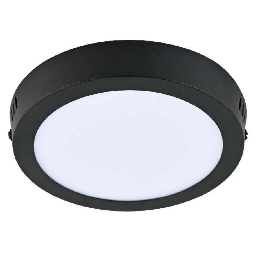 LUM LED SOBREPONER REDONDO 12W 6500K 100-240V NEGRO