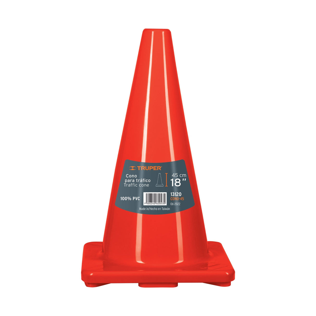 CONO DE PRECAUCION DE 45 CM MCA TRUPER SEG. INDUSTRIAL