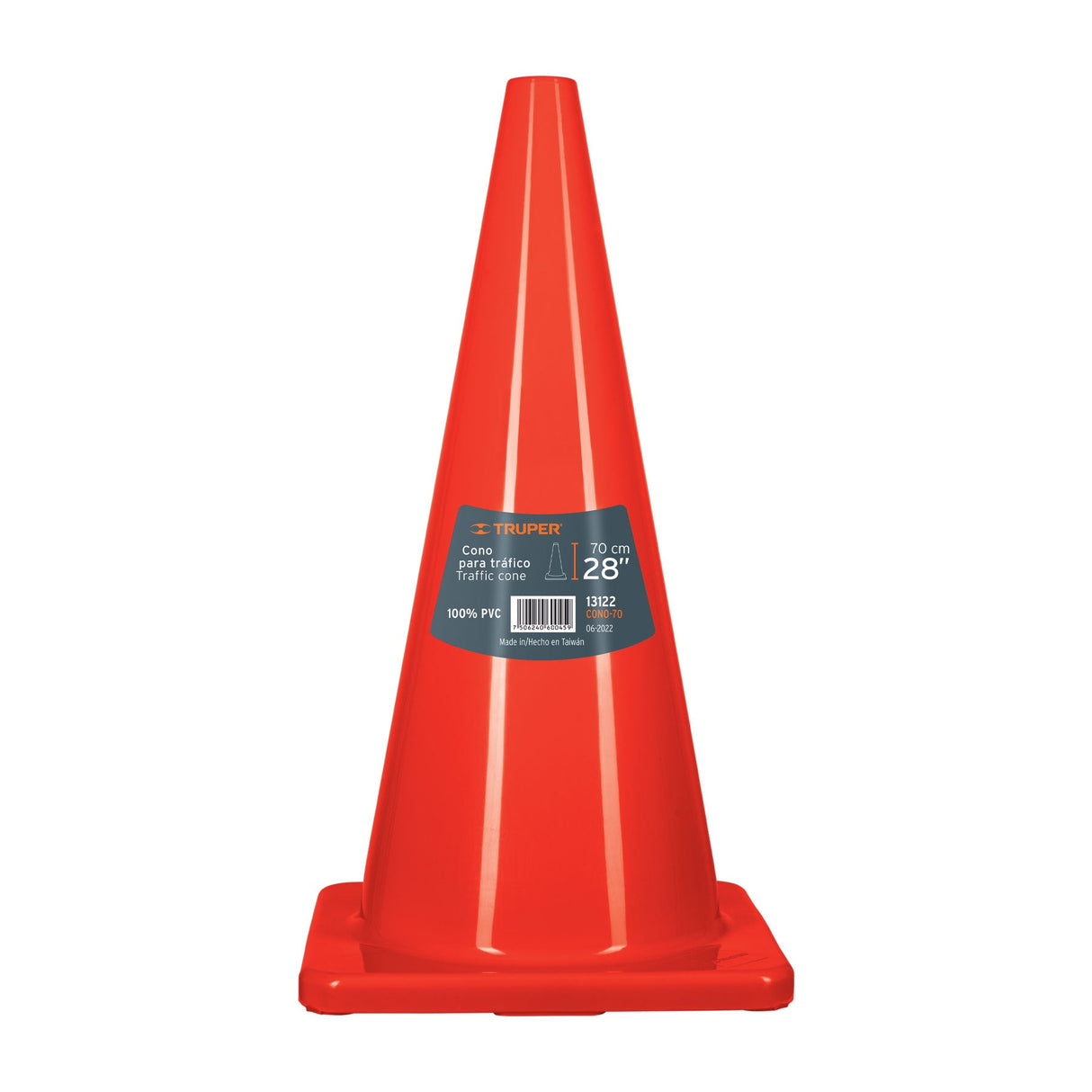 CONO DE PRECAUCION DE 70 CM MCA TRUPER SEG. INDUSTRIAL