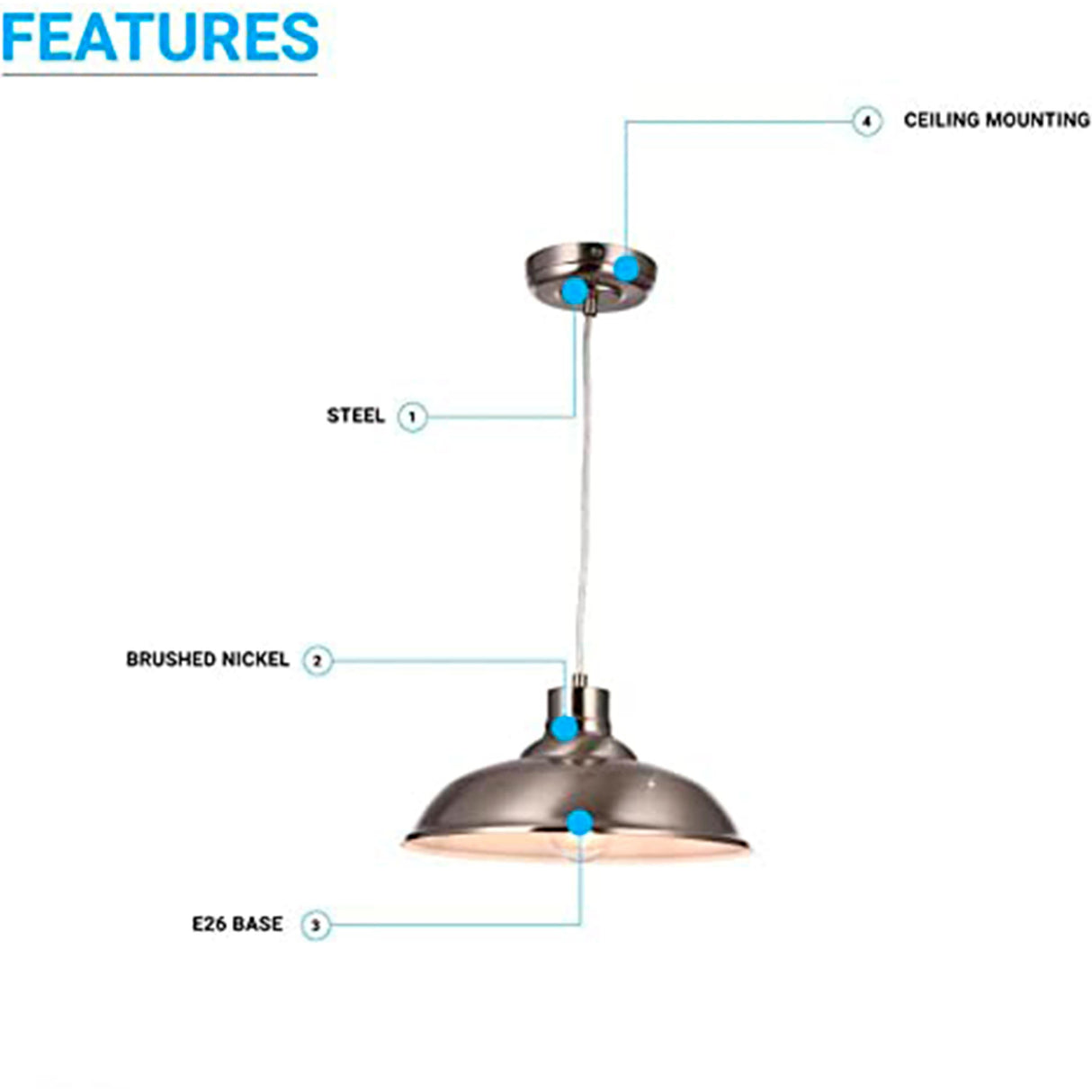 LUMINARIO COLGANTE 350MM ACERO PATINE /BRONCE E26 MCA ESTEVEZ ***HAE2025***