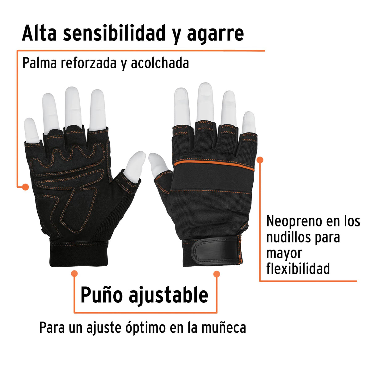 GUANTES PARA MECANICO CORTOS POLIESTER/NYLON UNITALLA TRUPER MECANICA