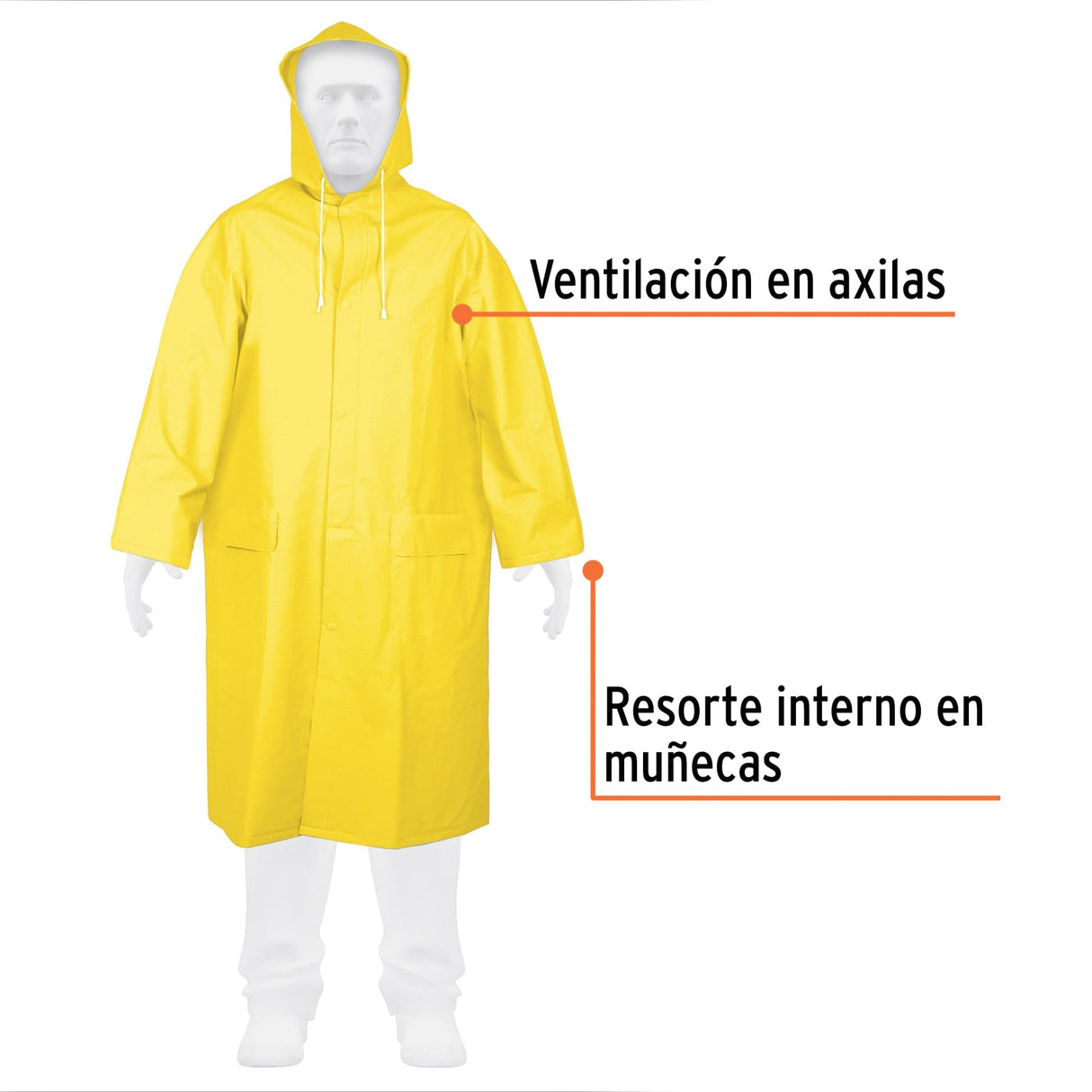 GABARDINA IMPERMEABLE DOBLE CAPA TALLA "M" IMPER-M 14414 TRUPER *** OFRECER 101131 ***
