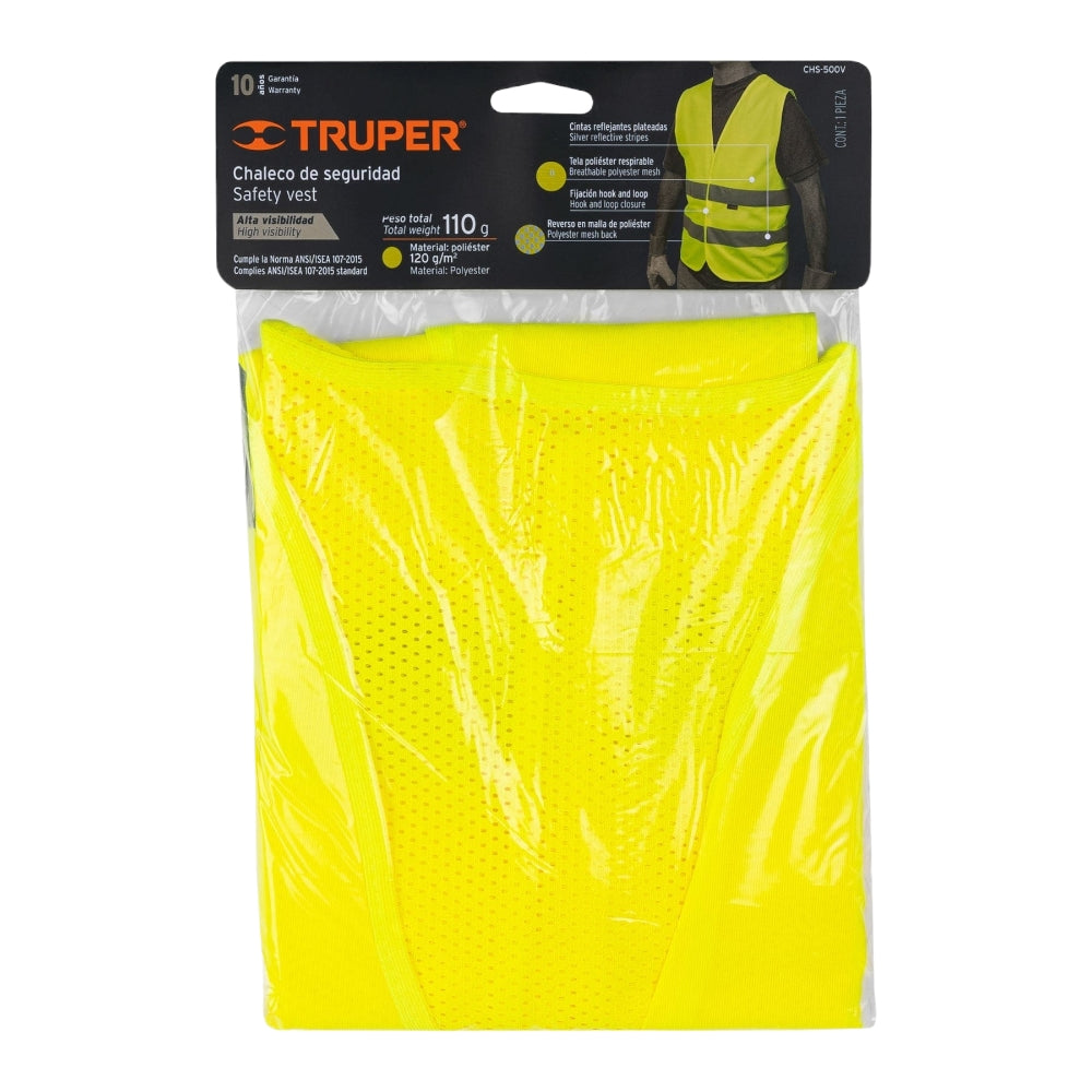 CHALECO DE SEGURIDAD ALTA VISIBILIDAD VERDE MCA TRUPER SEG. INDUSTRIAL