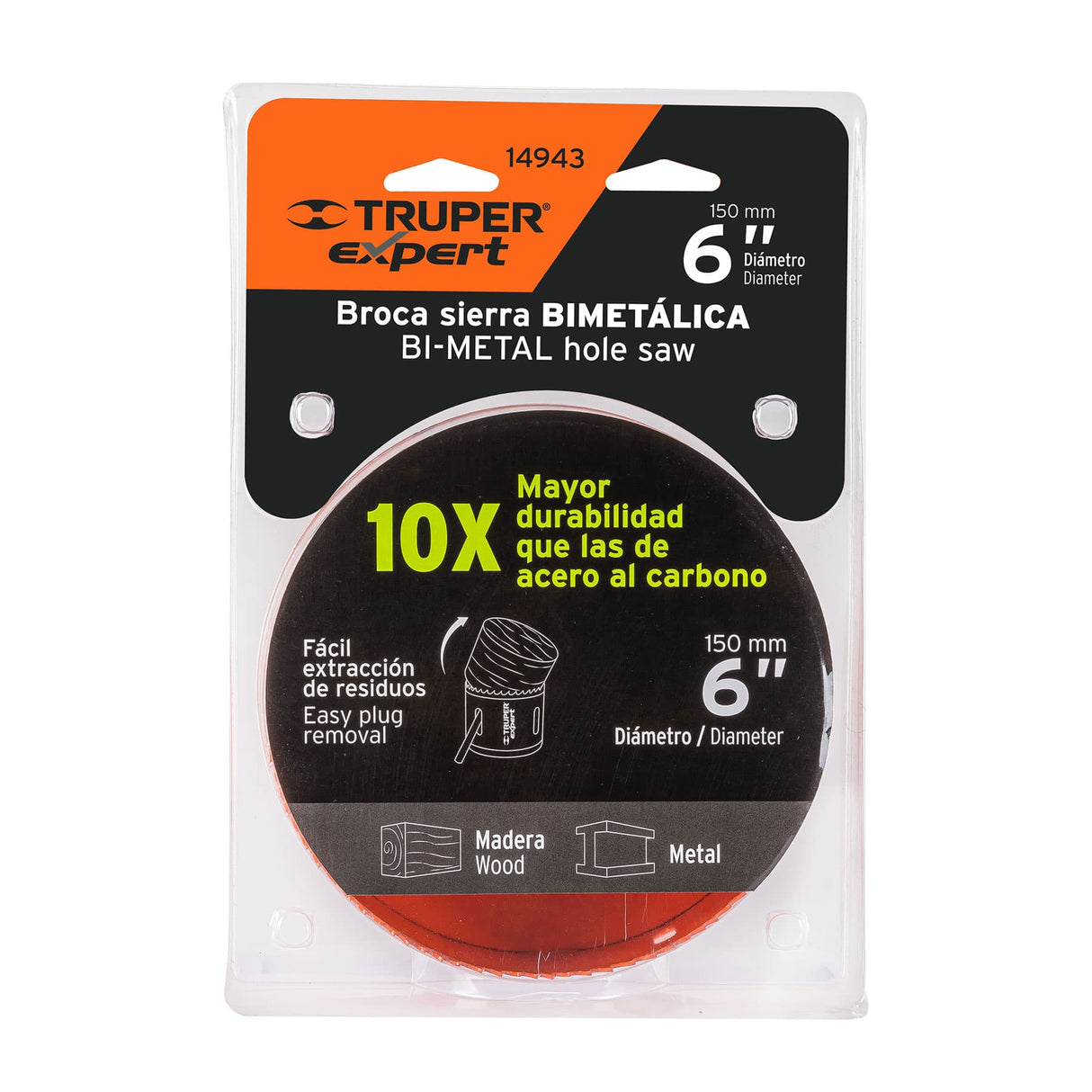 BROCASIERRA BIMETALICA 6" TRUPER TRUPER CARPINTERIA