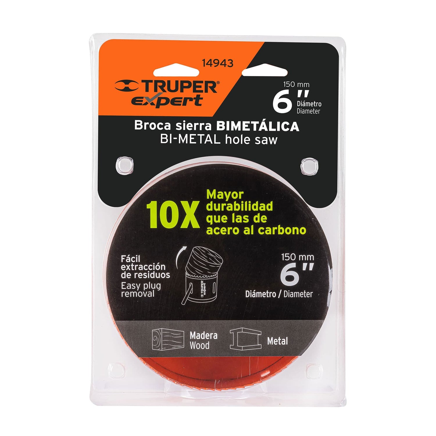 BROCASIERRA BIMETALICA 6" TRUPER TRUPER CARPINTERIA