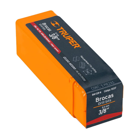BROCA DE ALTA VELOCIDAD OXIDO NEGRO 3/8" MCA TRUPER CONSTRUCCION *** OFRECER B3/8 ***