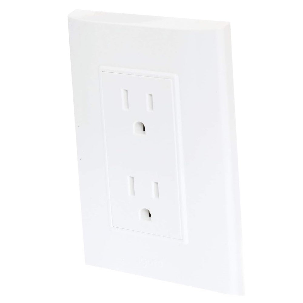 CONTACTO DUPLEX DECORA PLUS GDO. HOSP. 2P-3H 15A/125V. BLANCO