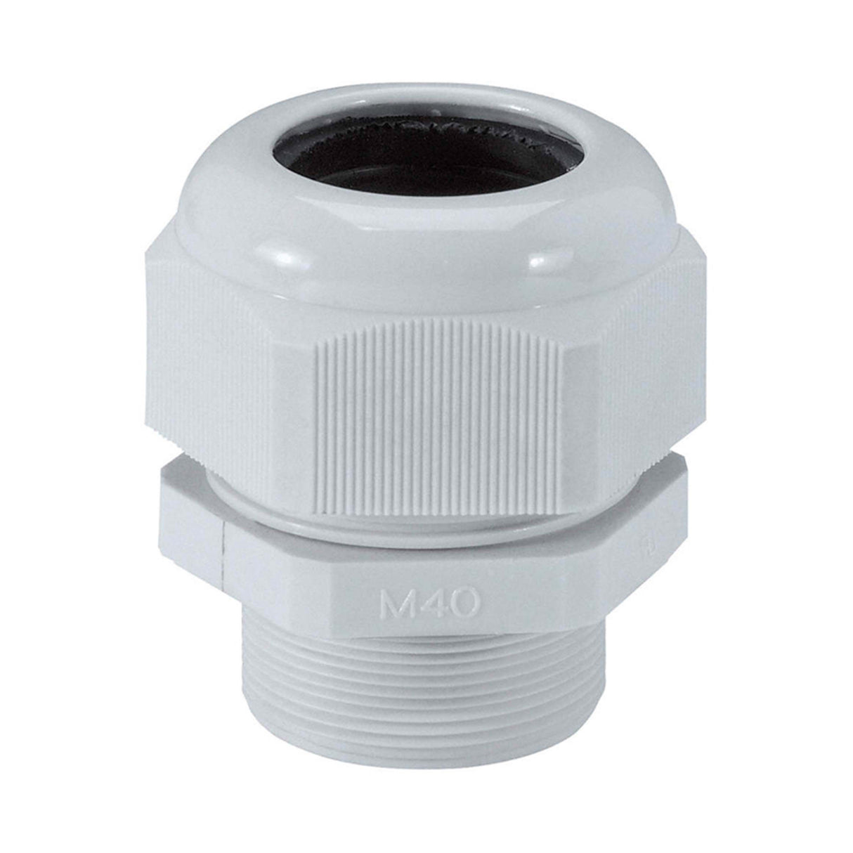CONECTOR GLANDULA 1" NPT PLASTICO GRIS IP68