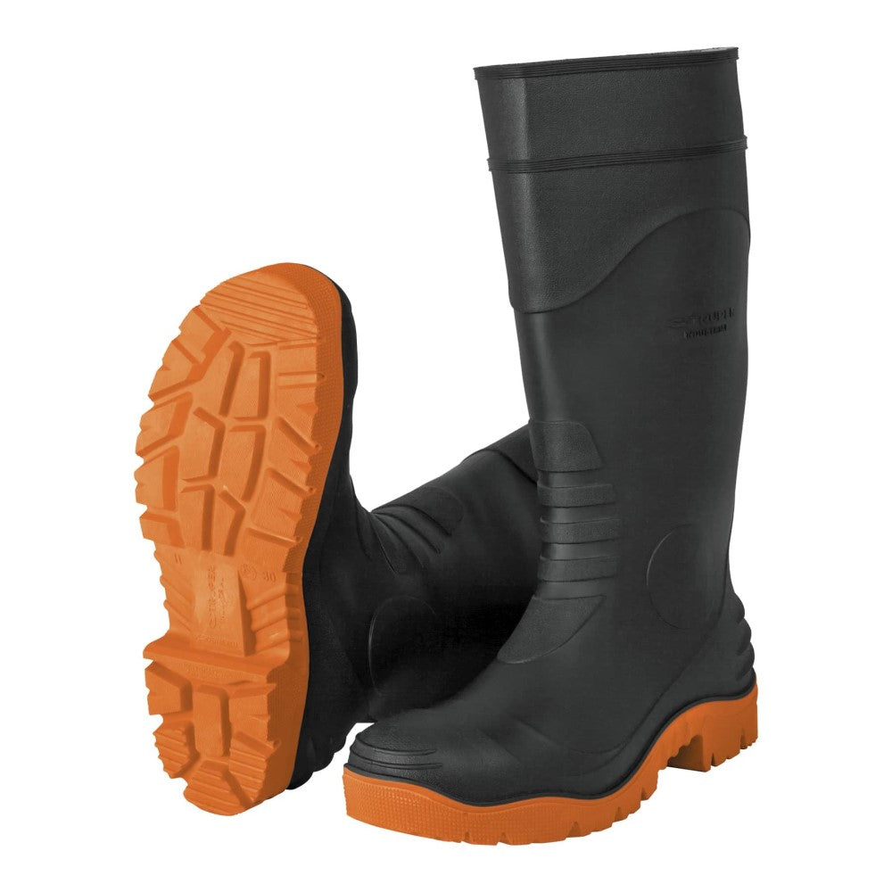 BOTA INDUSTRIAL PVC NEGRAS C/SUELA NARANJA #27 BOT-27I TRUPER