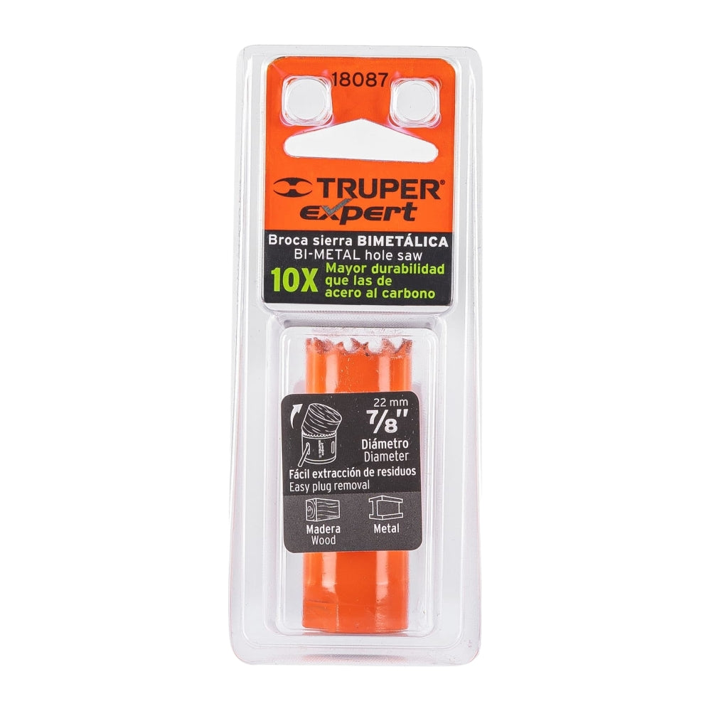 BROCASIERRA BIMETALICA 7/8" TRUPER TRUPER CARPINTERIA