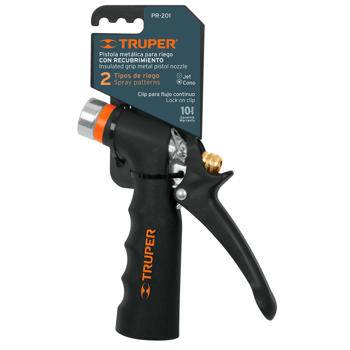 PISTOLA METALICA 2 FUNCIONES CON RECUBRIM. MCA TRUPER *** OFRECER 130342 ***