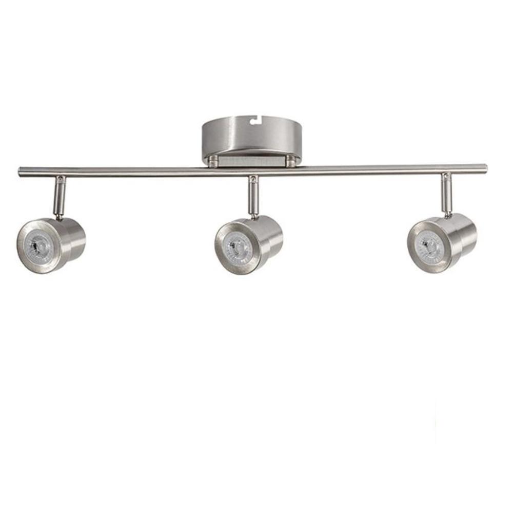 LUMINARIA SOBRE PONER VILLAFRANCA RIEL 3 LUCES LED 17W 120V LUZ CALIDA NIQUEL ESTEVEZ ***HAE2025***