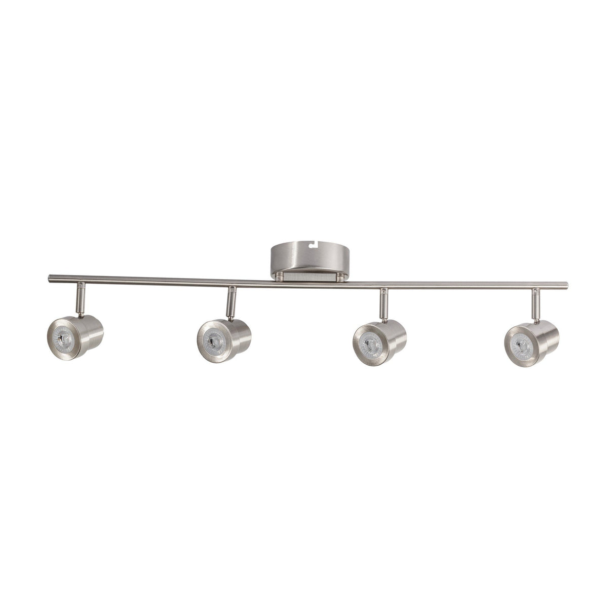 LUMINARIA SOBRE PONER VILLAFRANCA RIEL 4 LUCES LED 22W 120V LUZ CALIDA NIQUEL ESTEVEZ ***HAE2025***