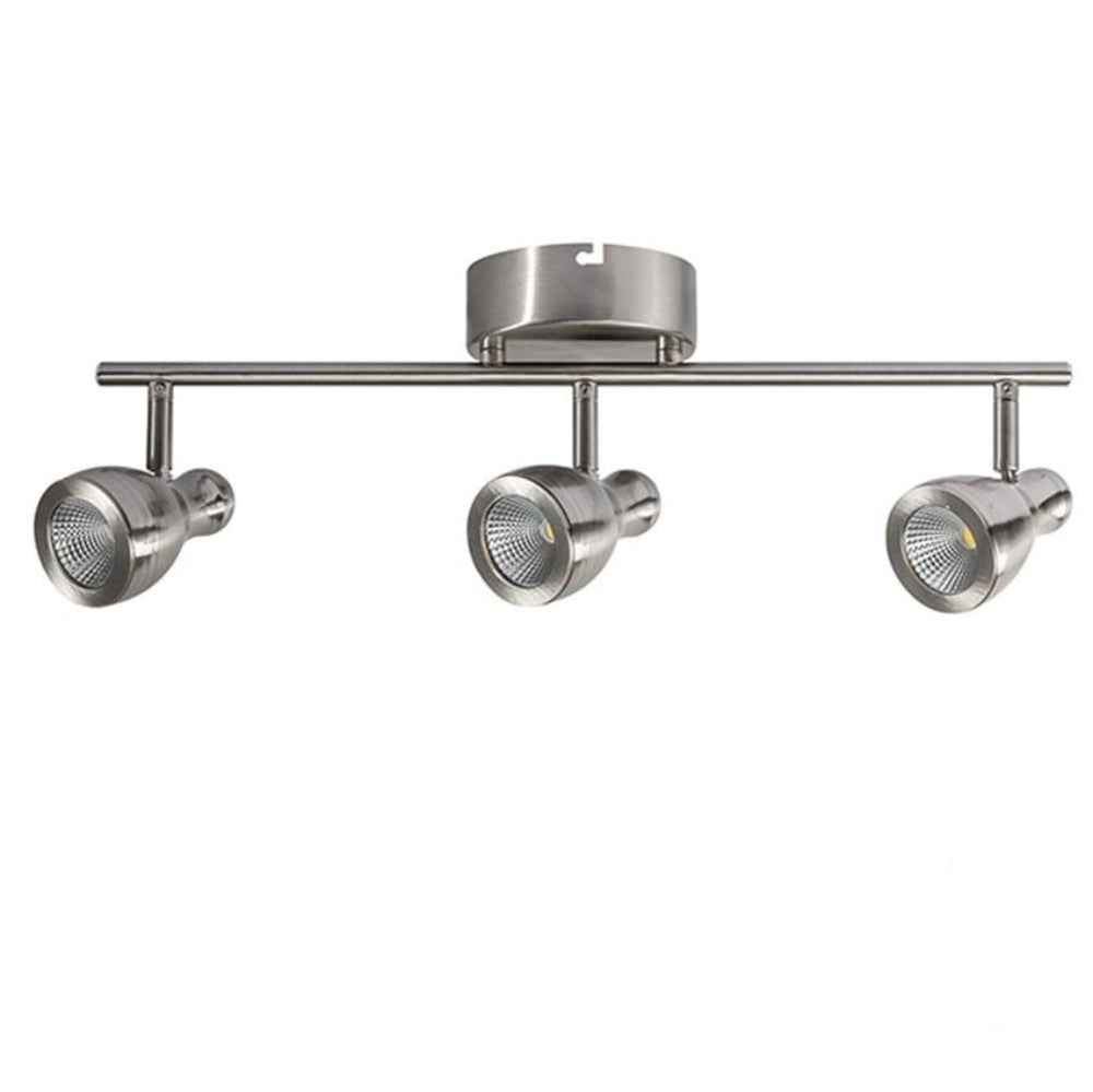 LUMINARIA SOBRE PONER MOLINA RIEL 3 LUCES LED 17W 120V LUZ CALIDA NIQUEL ESTEVEZ ***HAE2025***