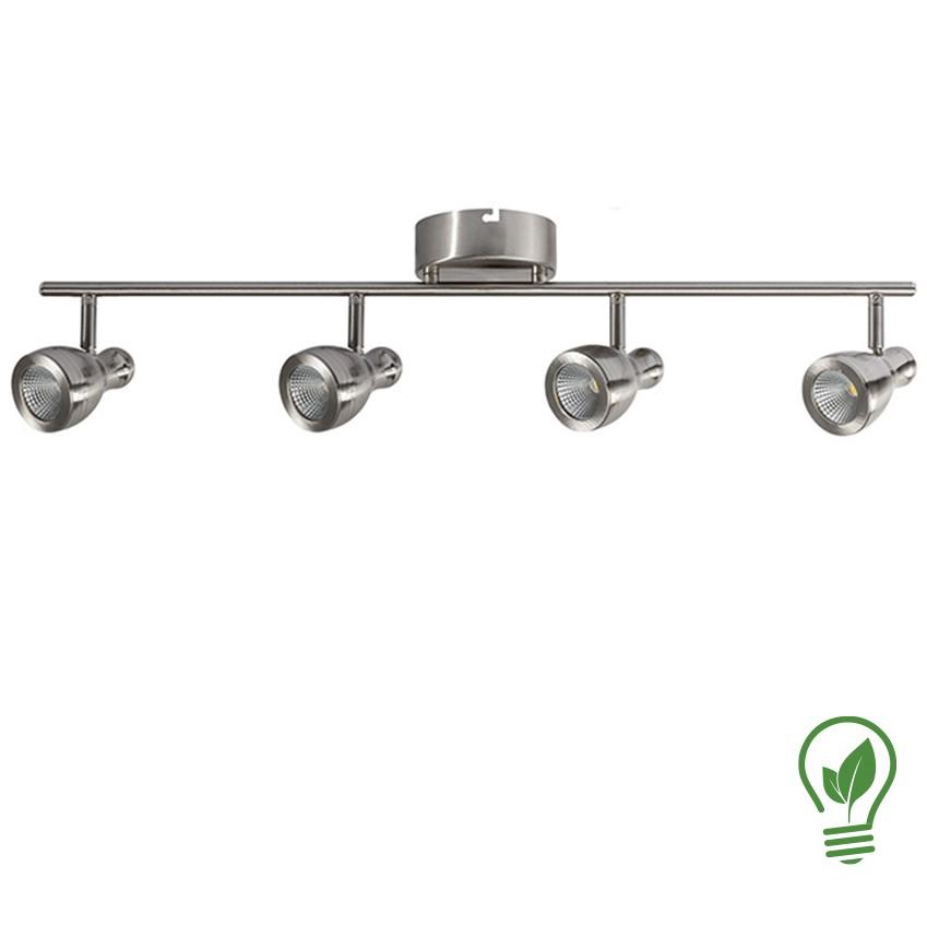 LUMINARIA SOBRE PONER MOLINA RIEL 4 LUCES LED 22W 120V LUZ CALIDA NIQUEL ESTEVEZ ***HAE2025***