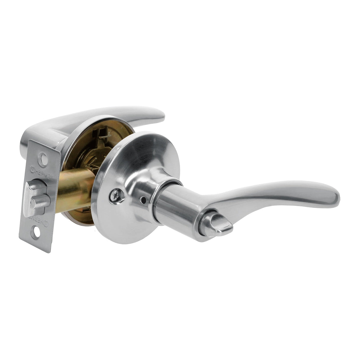 CERRADURA BASIC MANIJA CILINDRO METALICO RECAMARA CROMO MCA TRUPER HERMEX