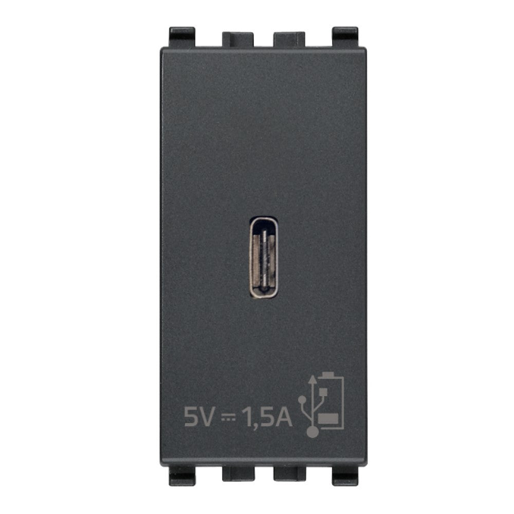 ALIMNETADOR USB C 5V 1.5A 1M GRIS EIKON VIMAR