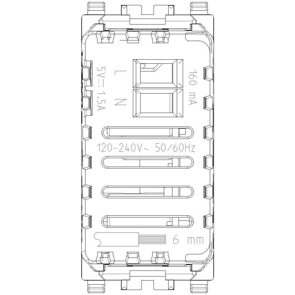 ALIMNETADOR USB C 5V 1.5A 1M GRIS EIKON VIMAR