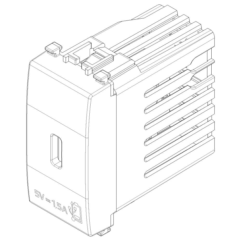 ALIMNETADOR USB C 5V 1.5A 1M GRIS EIKON VIMAR
