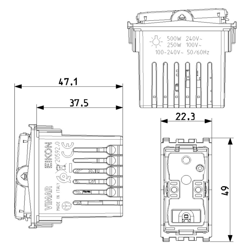 MECANISMO CONMUTADOR CONECTADO IOT EIKON VIMAR