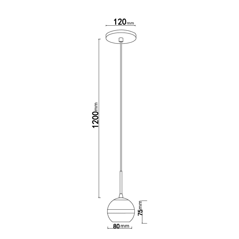 LUMINARIA LED COLGANTE METAL CROMADO 1X5W. POLARIS