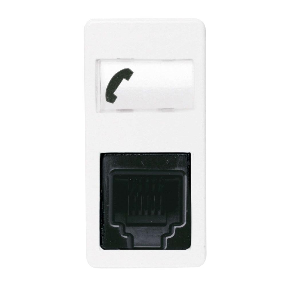 TOMA TELEFÓNICA ESTEVEZ STYLO STATUS 4 HILOS RJ11 1 MODULO BLANCO ALPINO ***HAE2025***