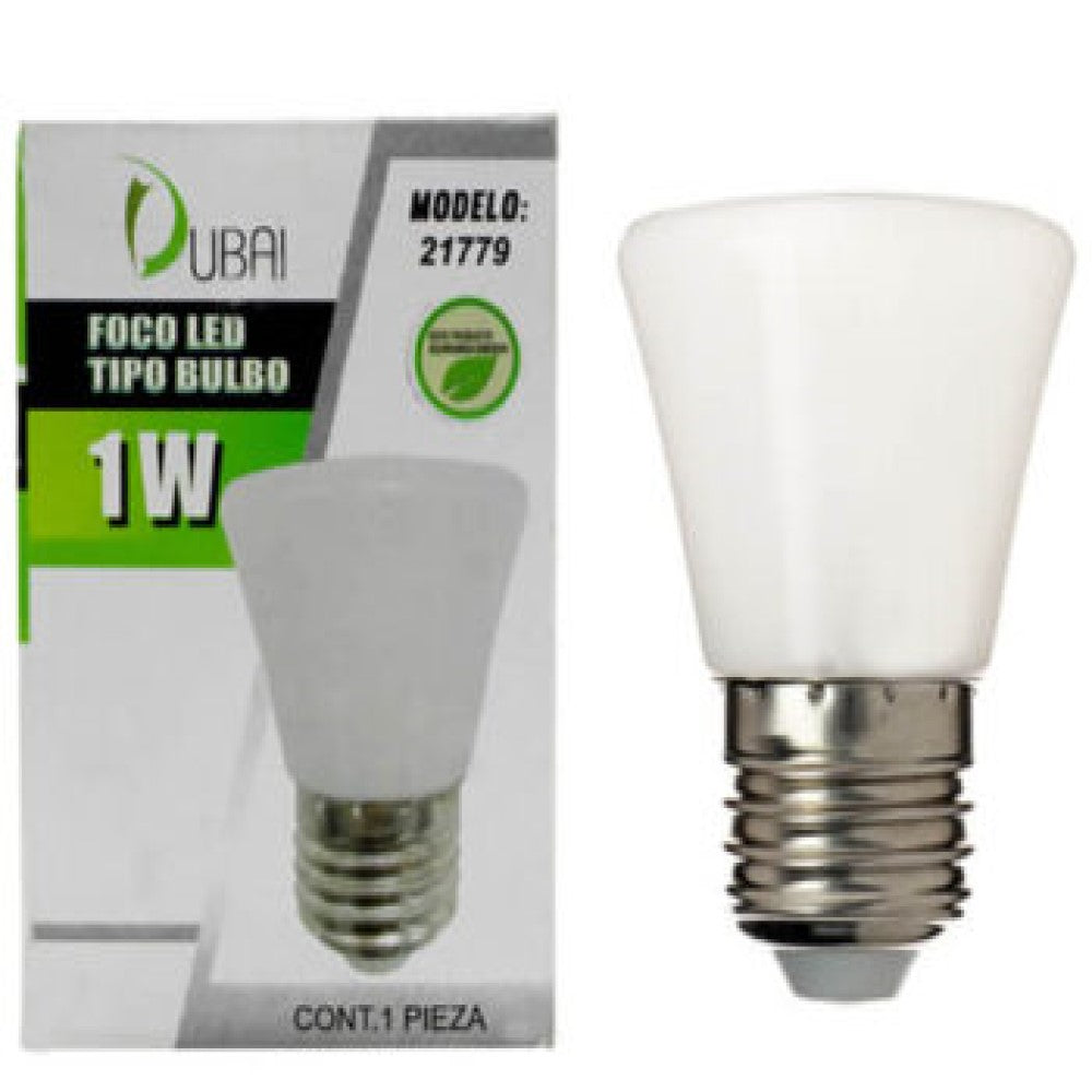 FOCO LED TIPO RGB FLASH BULBO 127V 60HZ 84LM 6500K E27 MCA DUBAI