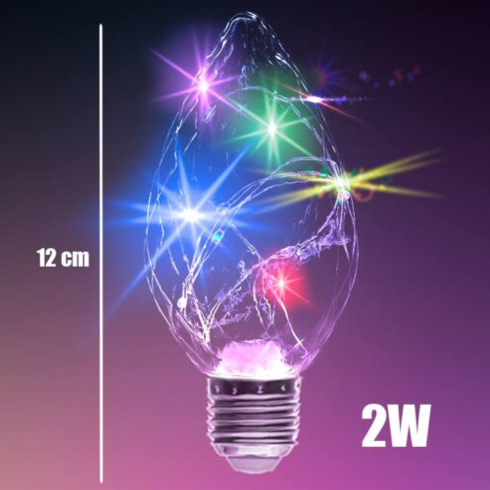 LAMPARA DE LED DE COLORES TIPO VELA 2W E27 85-265V PARA USO DECORATIVO EN INTERIORES CUERPO PLASTICO MCA DUBAI