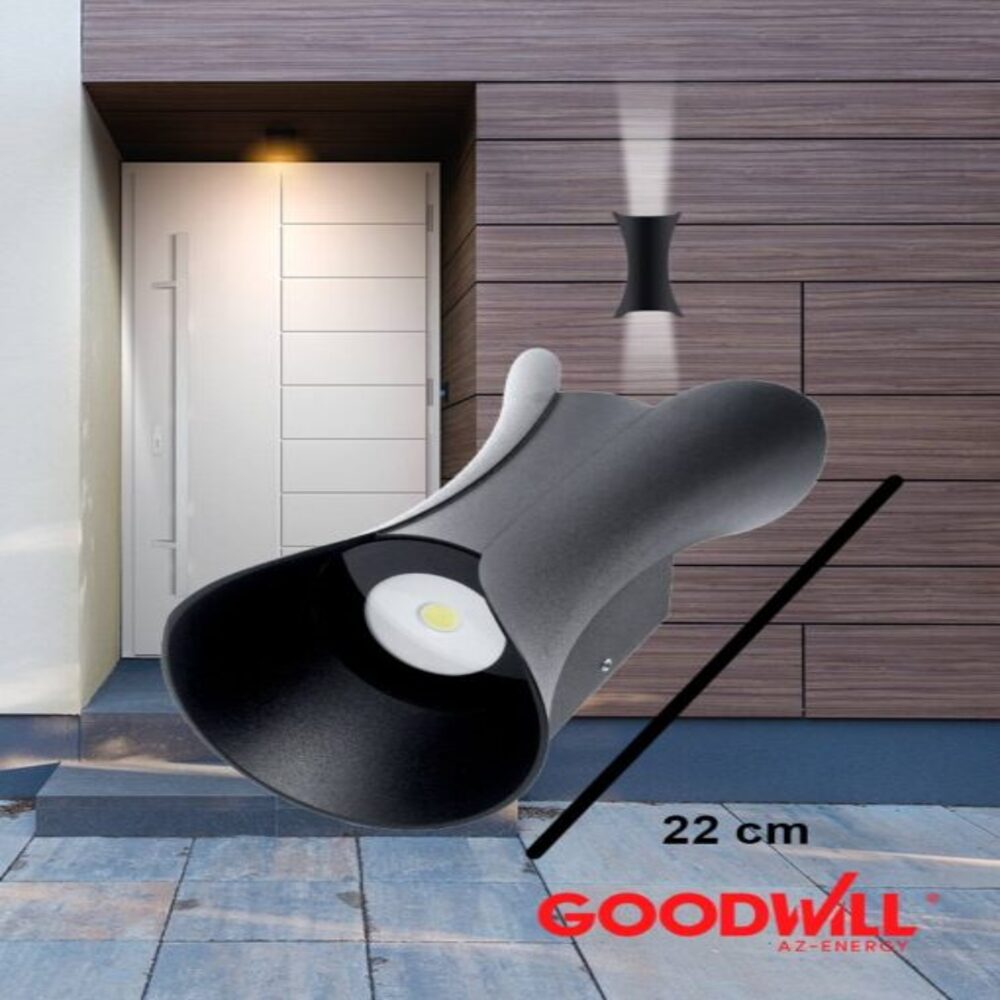 LAMPARA LED PARED 2X5 10W LUZ BLANCA MCA GOODWILL