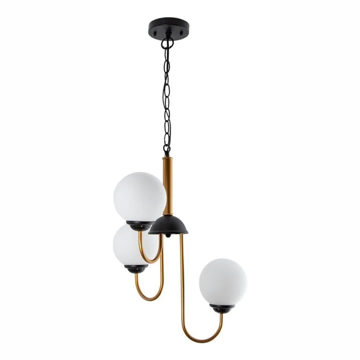 LAMPARA DE TECHO DESIGNERS NEGRO Y BRONCE DORADO 40W E27 DE 3 LUCES LUMIMEXICO
