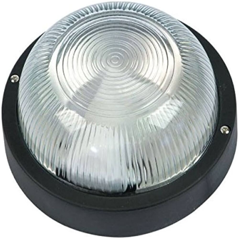 226N PLAFON EXTERIOR REDONDO LISO NEGRO IIDSA