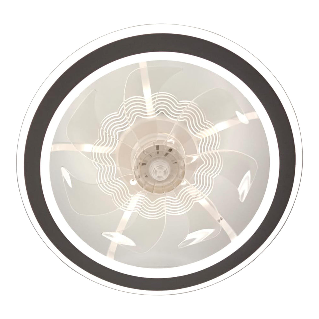 LUMINARIA DECORATIVA C/ VENTILADOR 36W 3 CAMBIOS DE LUZ CIRULAR