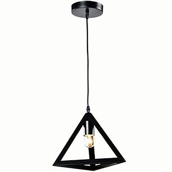 LUMINARIA COLGANTE VG05-001 ESTILO VINTAGE DIAMETRO 25 CMS ALTURA 90 CMS METAL NEGRO 1 X E26