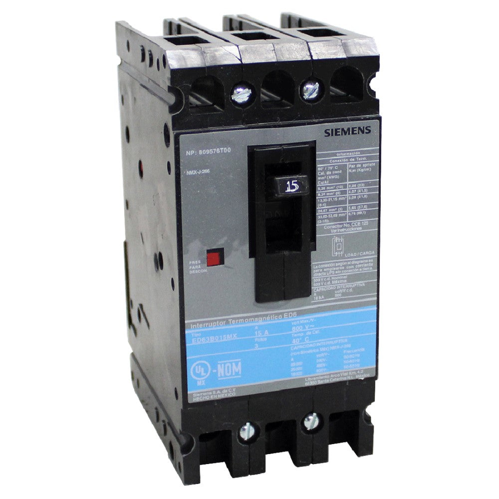 I.T.M. 3X15A/600V ED63B015MX A7B10000002720 SIEMENS