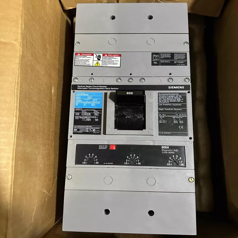 I.T.M. 3X800A/600V LMXD63B800 A7B10000011976 SIEMENS ** SIN ZAPATAS Y SIN TORNILLOS **